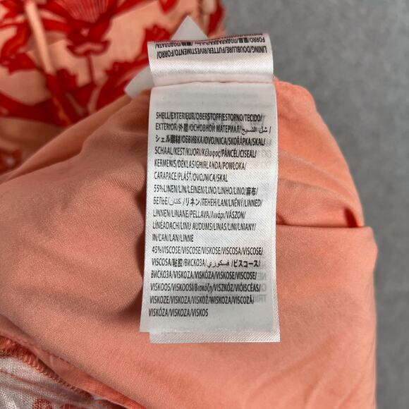 Farm Rio Jaipur Red Crossed Over Linen Blend Maxi Dress Size XS - Picture 13 of 16